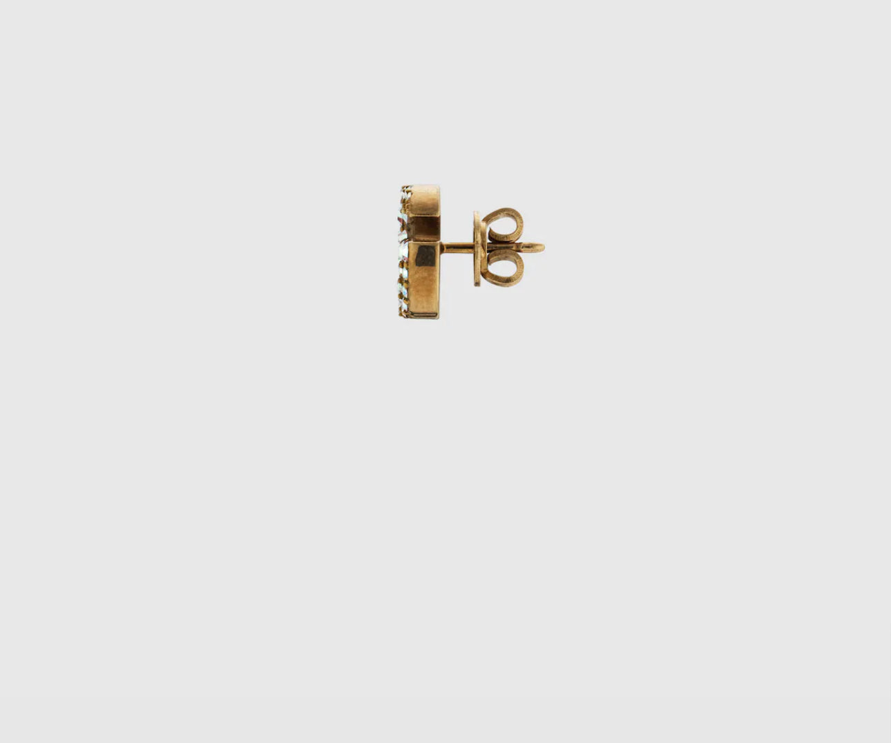 Crystal Emblem Stud Earrings